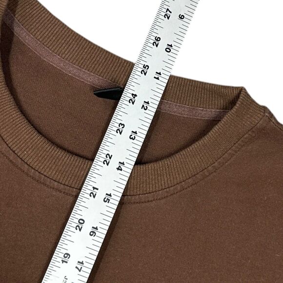 Romwe Doomsday Long Sleeve T Shirt Mens Small Brown UFO Dinosaur Y2K Grunge - Picture 5 of 8